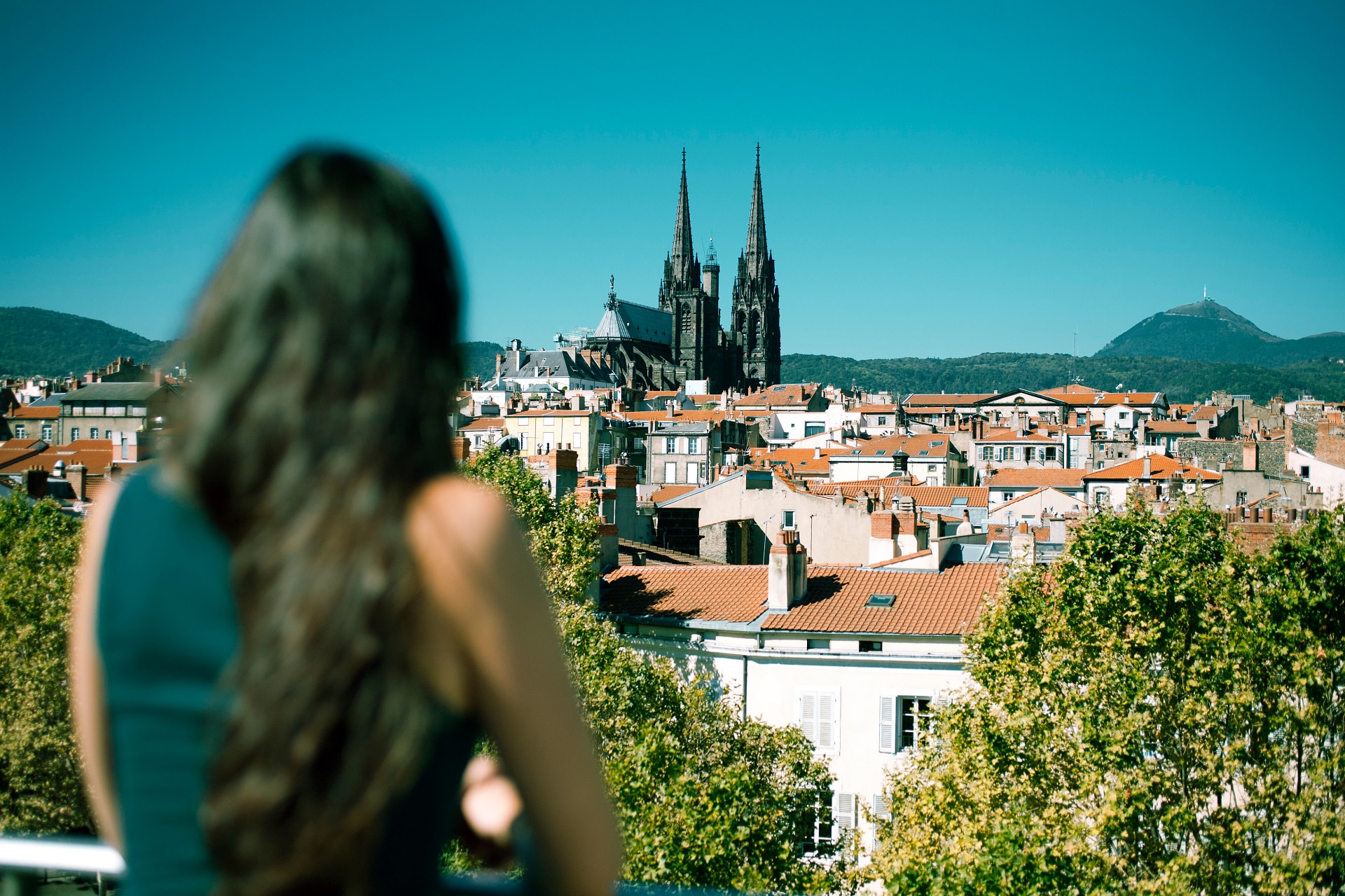Clermont-Ferrand (63) - vue sur la cathédrale Notre Dame de l'Assomption