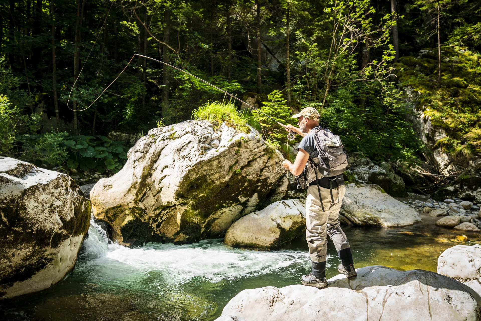 Pêche dans le Guiers Mort, Puy de dome